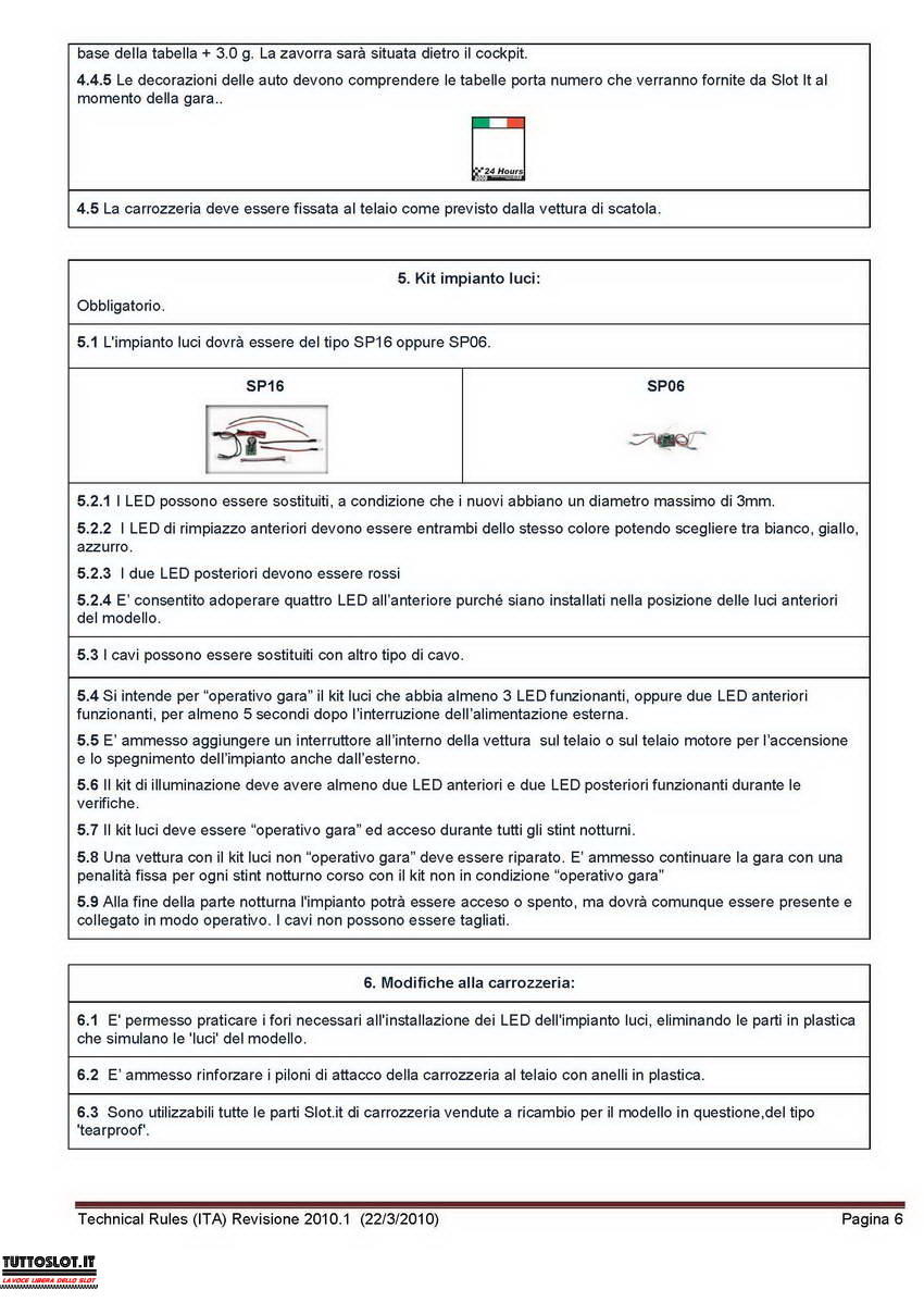 regolamento slot.it