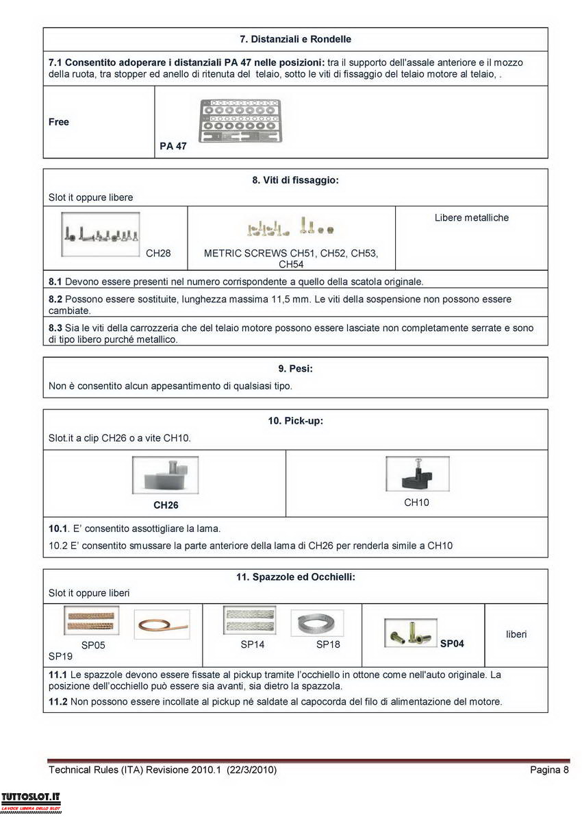 regolamento slot.it
