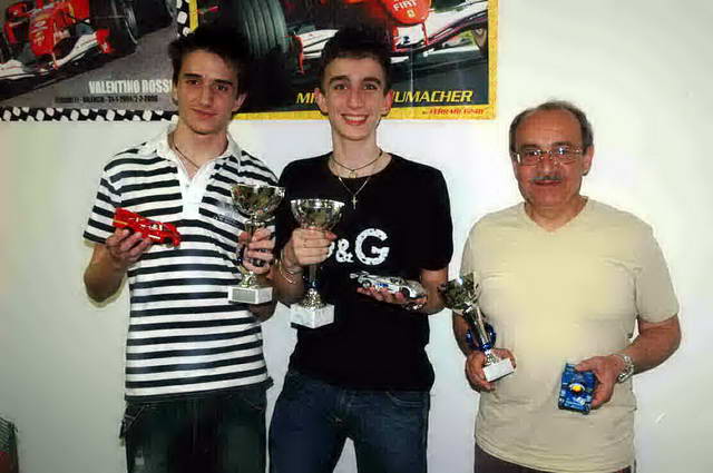 Il podio dei primi da sx. Daniele 2°, Yuri 1° e Canzio 3° bravi bravi
