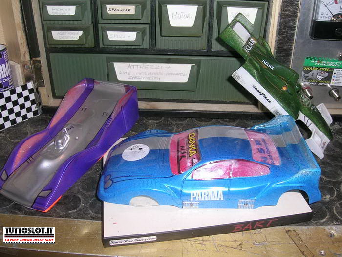 alcune carrozze Slot Racing