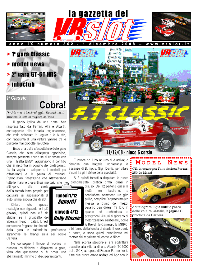 gazzetta del VR Slot