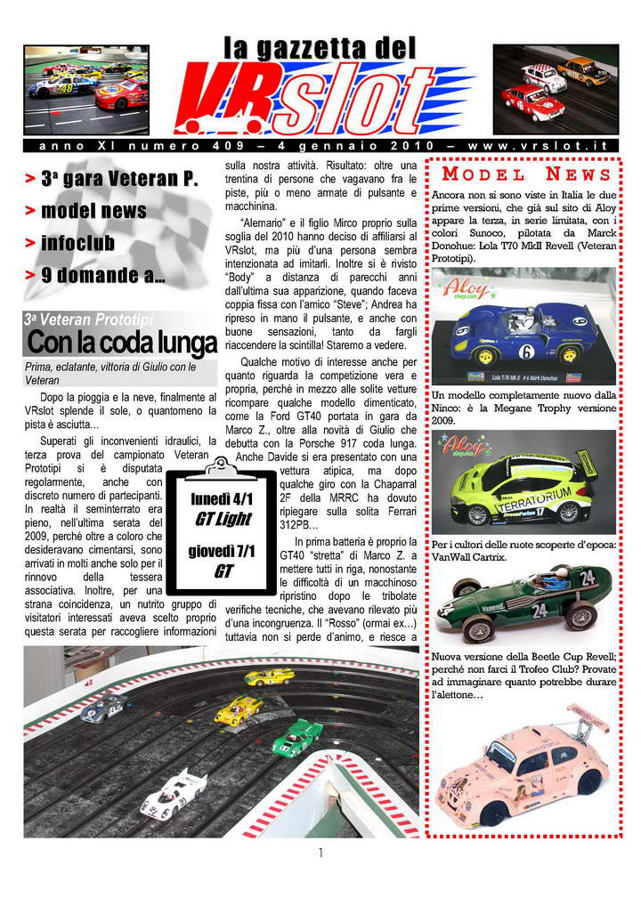 LA GAZZETTA DEL VRSLOT NR. 408 